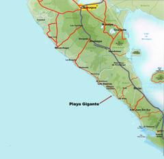 Cental America Coast Map