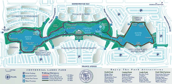 Centennial Lakes Park Map