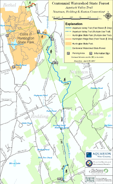Centennial Watershed State Forest trail map newtown ct • mappery