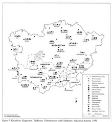 Central Asia Industrial Activity Map