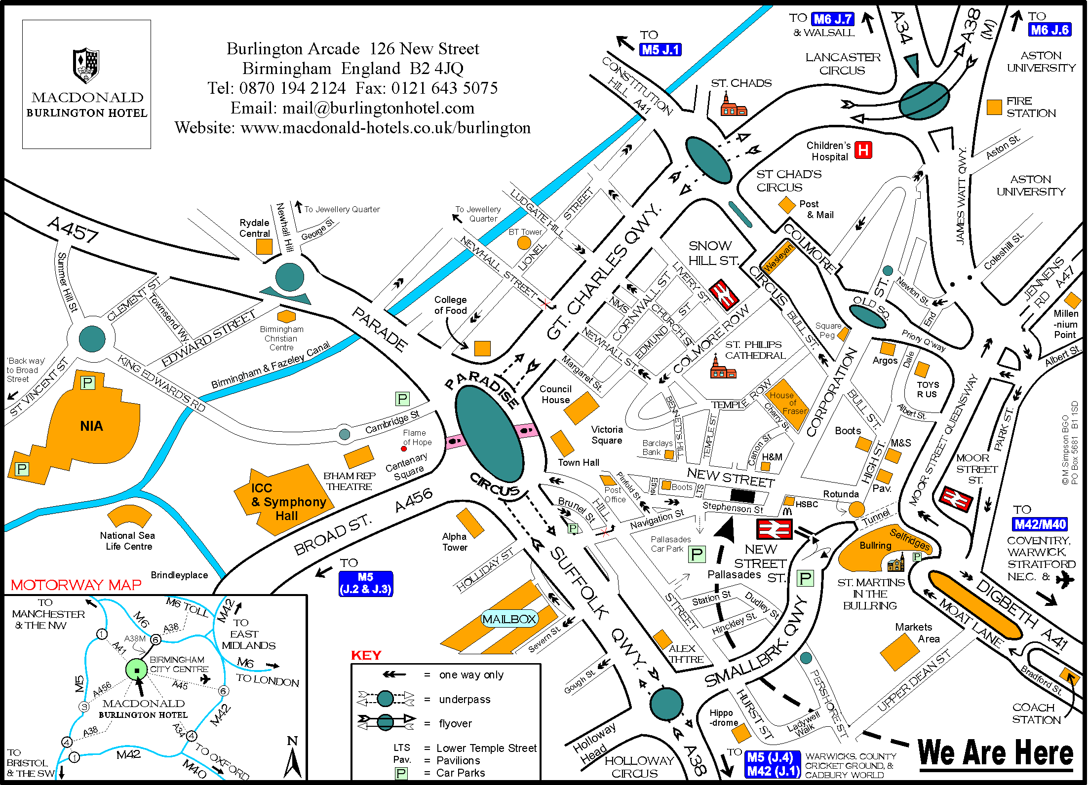 Central Birmingham Map - Birmingham Paradise Circus • mappery