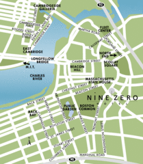 Central Boston Tourist Map