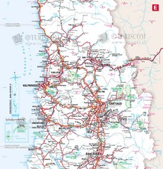 Central Chile Tourist Map