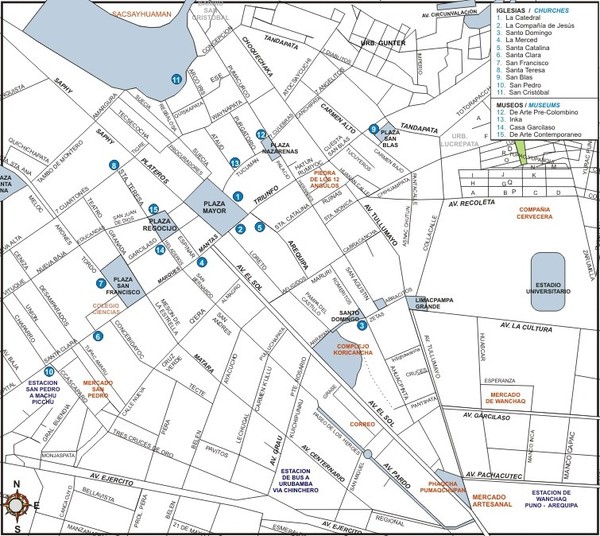 Central Cuzco Map