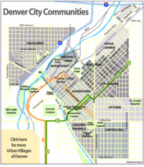 Central Denver Neighborhoods Map