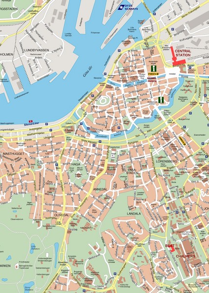 Central Gothenburg Street Map