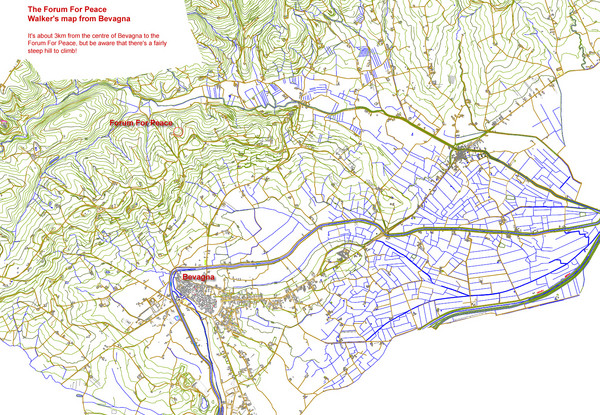 Central Italy Aerial Guide Map