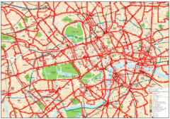 Central London Bus Map