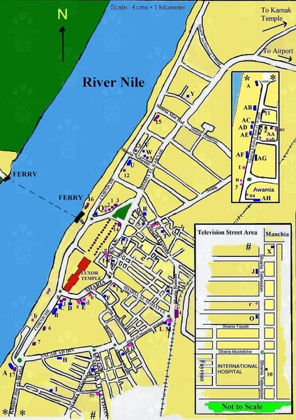 Central Luxor Map - Luxor • mappery