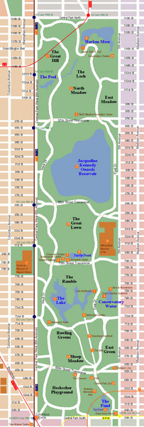 Central Park, New York City Bike Map