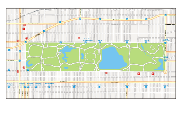 Central Park, New York Map