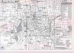 Central Sendai Tourist Map