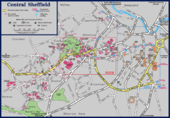 Central Sheffield Map Central Sheffield Map