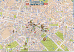 Central Sofia Tourist Map