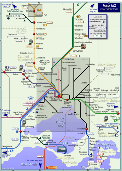 Central Victoria Rail Map
