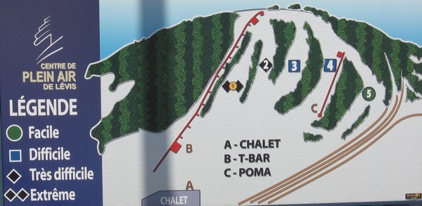 Centre de Plein Air Levis Ski Trail Map