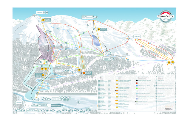 Cerro Castor Ski Trail Map