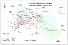 Chachoengsao Thailand Tourist Map