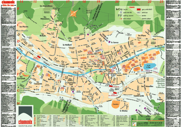 Chamonix Tourist Map