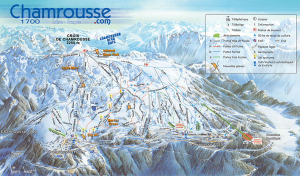 Chamrousse Ski Trail Map