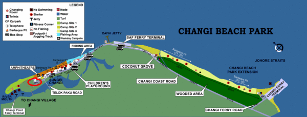 Changi Beach Park Map