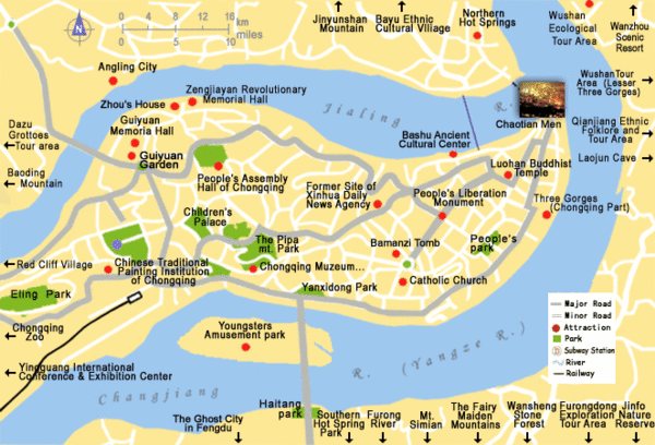 Chaongqing Tourist Map