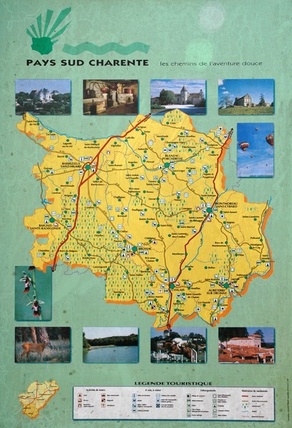 Charente Region Tourist Map