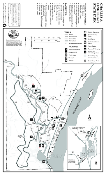 Charles A. Lindbergh State Park Map