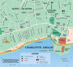 Charlotte Amalie U.S. Virgin Islands Map
