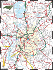 Charlotte, North Carolina City Map