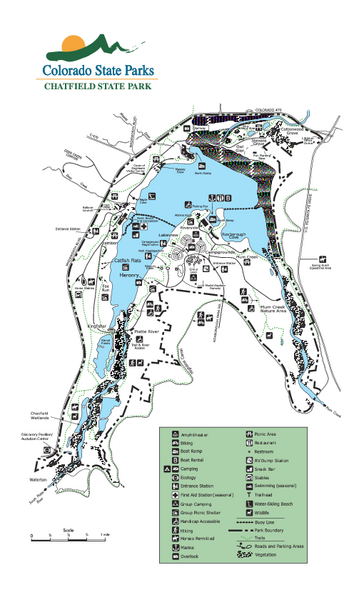 Chatfield State Park map - Littleton CO 80125 • mappery
