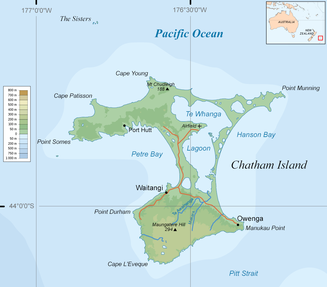 Chatham Island Map chatham islands • mappery