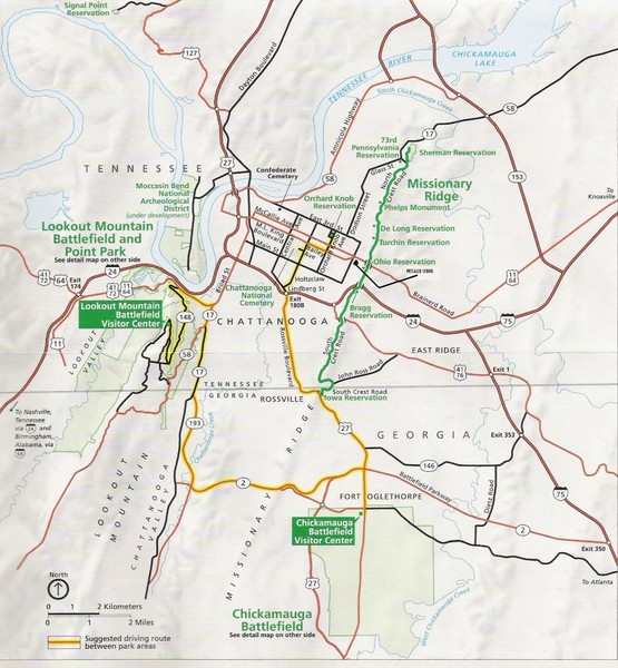 Chattanooga Guide Map