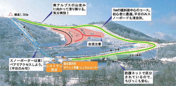 Chausuyama Kōgen Ski Trail Map