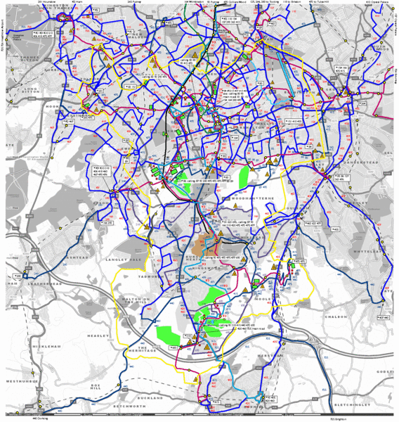 Cheam Bus Route Map