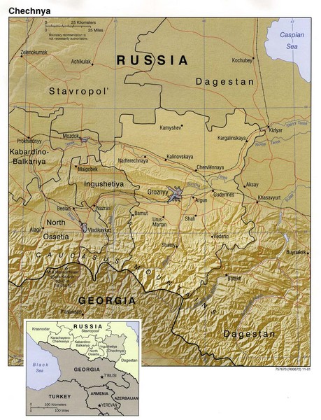 Chechnya Country Map