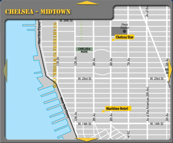 Chelsea Midtown New York City Hotel Map