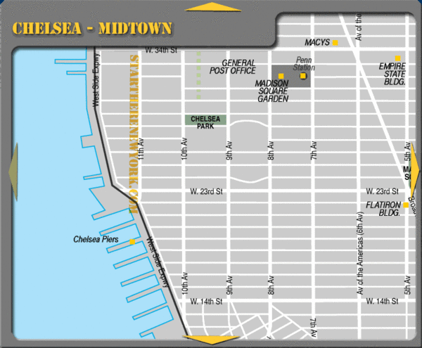 Chelsea Midtown New York City Map Chelsea Park Nyc Mappery