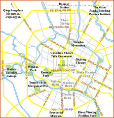 Chengdu City Tourist Map