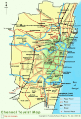 Chennai Tourist Map Chennai Tourist Map