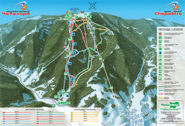 Chepelare ski map