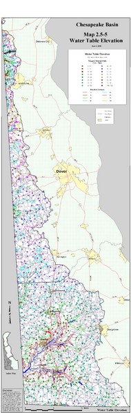 Chesapeake Water Table Elevation Map