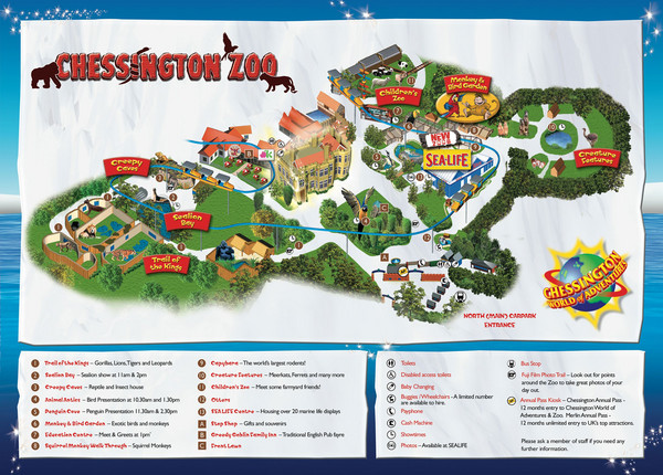 Chessington Zoo Map