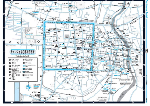 Chiang Mai City Tourist Map (Japanese)