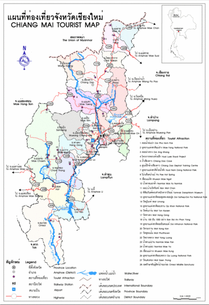 Chiang Mai Thailand Tourist Map