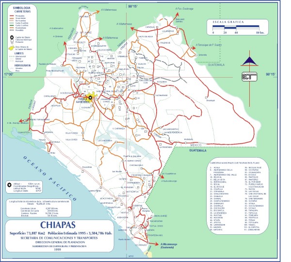 Chiapas Road Map