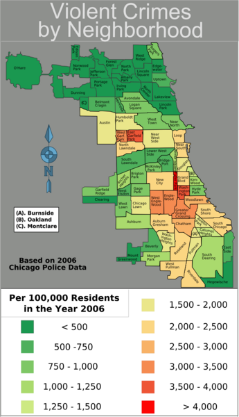 Chicago 2006 Violent Crime Map