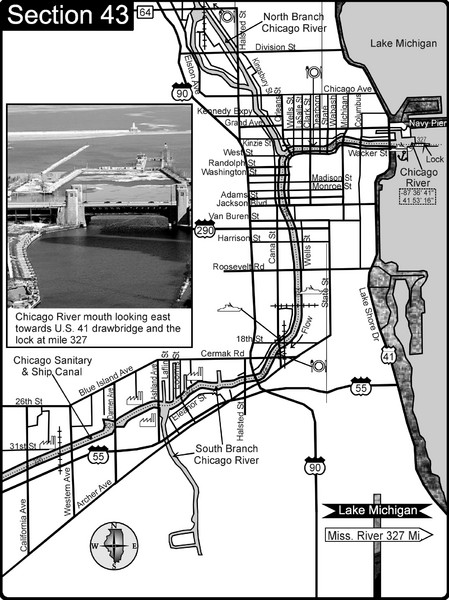 Chicago, IL Sanitary & Ship Canal/Chicago River Map