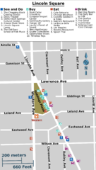 Chicago Lincoln Square Map