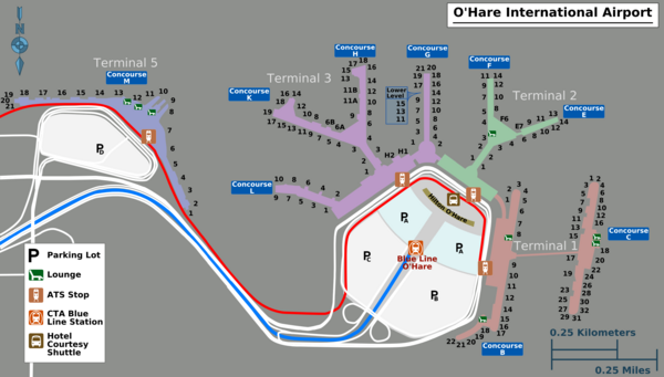 Chicago O'hare Airport Map